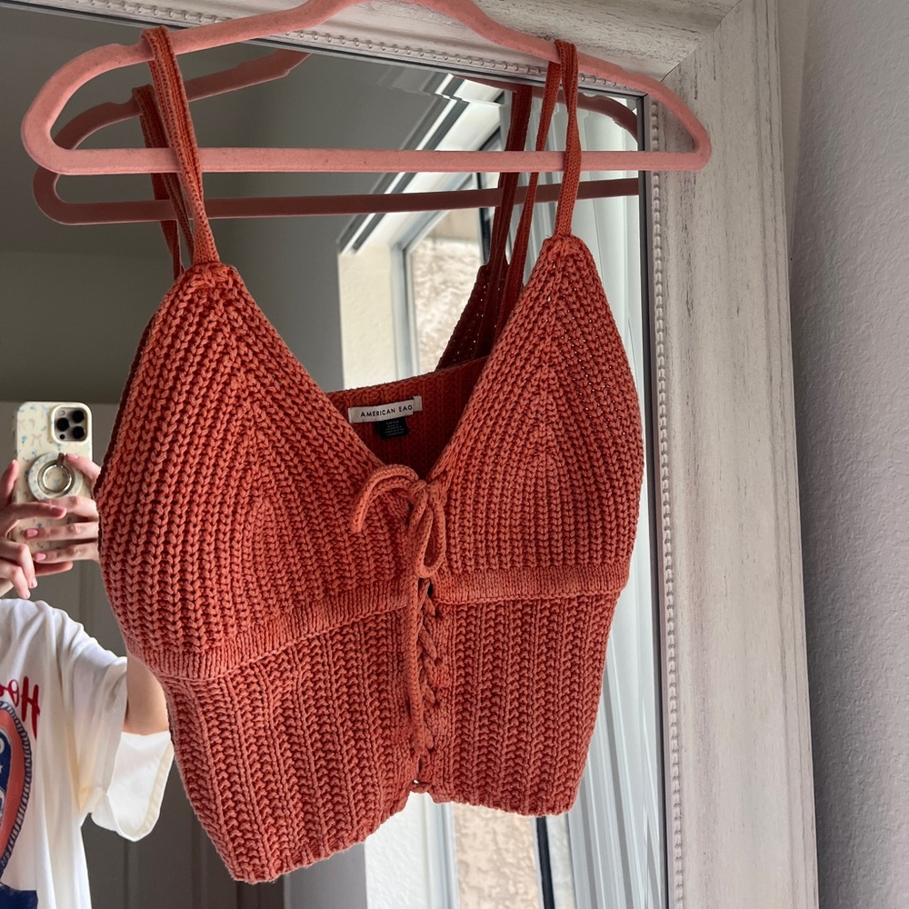 American Eagle crochet tank